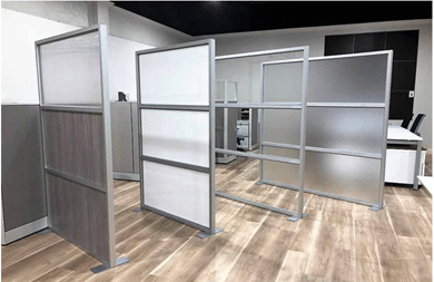 aluminum free standing dividers